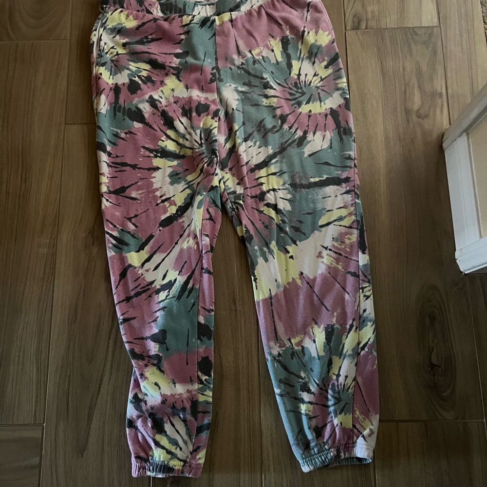 Women's Colsie Tie Dye Jogger Fleece Lounge Pants Size XLarge Sweatpants Pockets
